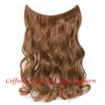 Load image into Gallery viewer, 20inch Invisible Wire No Clip One Piece Halo Hair Extension flip
