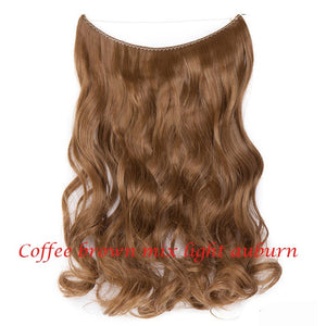 20inch Invisible Wire No Clip One Piece Halo Hair Extension flip