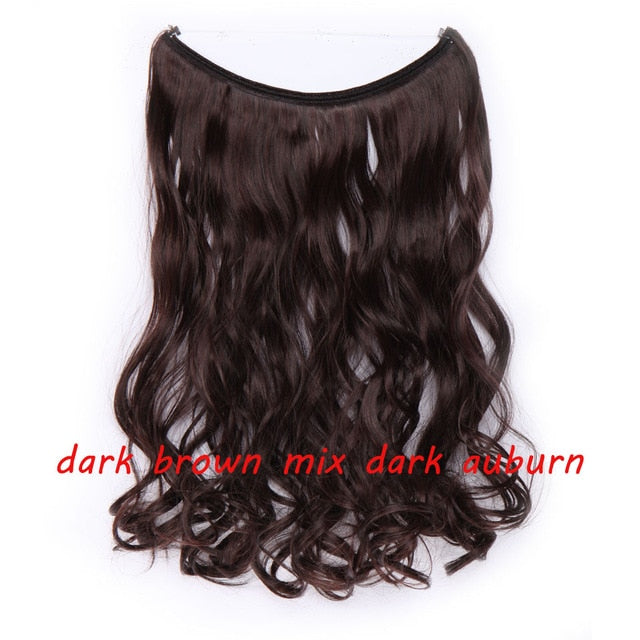 20inch Invisible Wire No Clip One Piece Halo Hair Extension flip