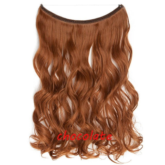 20inch Invisible Wire No Clip One Piece Halo Hair Extension flip