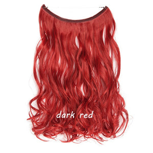 20inch Invisible Wire No Clip One Piece Halo Hair Extension flip