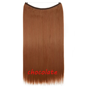 20inch Invisible Wire No Clip One Piece Halo Hair Extension flip