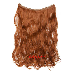 20inch Invisible Wire No Clip One Piece Halo Hair Extension flip