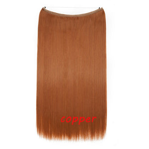 20inch Invisible Wire No Clip One Piece Halo Hair Extension flip