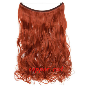 20inch Invisible Wire No Clip One Piece Halo Hair Extension flip