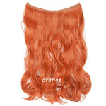 Load image into Gallery viewer, 20inch Invisible Wire No Clip One Piece Halo Hair Extension flip
