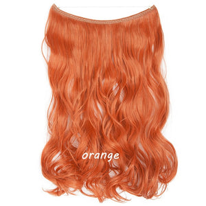 20inch Invisible Wire No Clip One Piece Halo Hair Extension flip