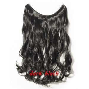 20inch Invisible Wire No Clip One Piece Halo Hair Extension flip