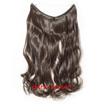 Load image into Gallery viewer, 20inch Invisible Wire No Clip One Piece Halo Hair Extension flip
