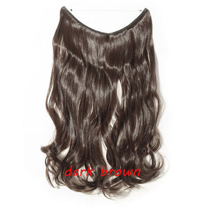20inch Invisible Wire No Clip One Piece Halo Hair Extension flip