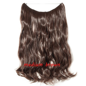 20inch Invisible Wire No Clip One Piece Halo Hair Extension flip
