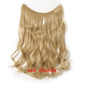 20inch Invisible Wire No Clip One Piece Halo Hair Extension flip