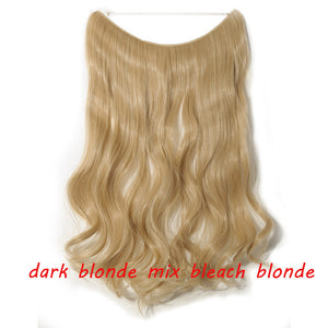 20inch Invisible Wire No Clip One Piece Halo Hair Extension flip