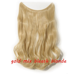 20inch Invisible Wire No Clip One Piece Halo Hair Extension flip