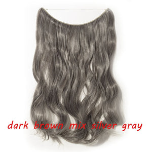 20inch Invisible Wire No Clip One Piece Halo Hair Extension flip