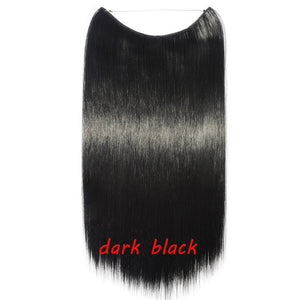 20inch Invisible Wire No Clip One Piece Halo Hair Extension flip