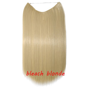 20inch Invisible Wire No Clip One Piece Halo Hair Extension flip
