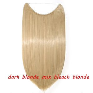 20inch Invisible Wire No Clip One Piece Halo Hair Extension flip