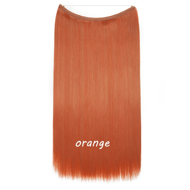 20inch Invisible Wire No Clip One Piece Halo Hair Extension flip