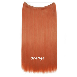 20inch Invisible Wire No Clip One Piece Halo Hair Extension flip