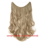 Load image into Gallery viewer, 20inch Invisible Wire No Clip One Piece Halo Hair Extension flip
