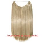 Load image into Gallery viewer, 20inch Invisible Wire No Clip One Piece Halo Hair Extension flip
