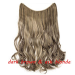 Load image into Gallery viewer, 20inch Invisible Wire No Clip One Piece Halo Hair Extension flip
