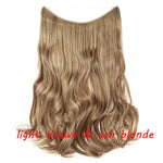 Load image into Gallery viewer, 20inch Invisible Wire No Clip One Piece Halo Hair Extension flip
