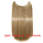 Load image into Gallery viewer, 20inch Invisible Wire No Clip One Piece Halo Hair Extension flip
