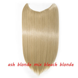 20inch Invisible Wire No Clip One Piece Halo Hair Extension flip