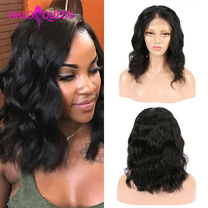 HALOQUEEN Body Wave Lace Front Human Hair Wigs