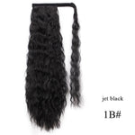 Load image into Gallery viewer, Vigorous Corn Wavy Long Ponytail Synthetic Hairpiece Wrap on Clip Hair Extensions
