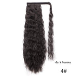 Load image into Gallery viewer, Vigorous Corn Wavy Long Ponytail Synthetic Hairpiece Wrap on Clip Hair Extensions
