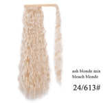 Load image into Gallery viewer, Vigorous Corn Wavy Long Ponytail Synthetic Hairpiece Wrap on Clip Hair Extensions
