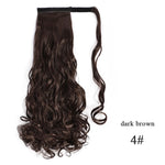 Load image into Gallery viewer, Vigorous Corn Wavy Long Ponytail Synthetic Hairpiece Wrap on Clip Hair Extensions
