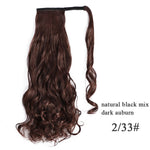 Load image into Gallery viewer, Vigorous Corn Wavy Long Ponytail Synthetic Hairpiece Wrap on Clip Hair Extensions
