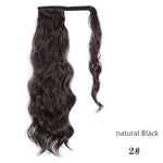 Load image into Gallery viewer, Vigorous Corn Wavy Long Ponytail Synthetic Hairpiece Wrap on Clip Hair Extensions
