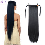 Load image into Gallery viewer, MSTN 30-Inch Synthetic Hair Fiber Heat-Resistant Straight Hair With Ponytail Hair  Extended
