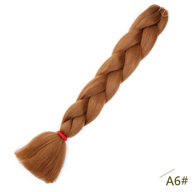 Spring sunshine 24inch Jumbo Braids Long Strands Ombre Crochet Braid Synthetic Braiding Hair Extensions