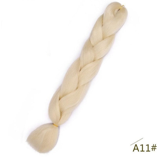 Spring sunshine 24inch Jumbo Braids Long Strands Ombre Crochet Braid Synthetic Braiding Hair Extensions