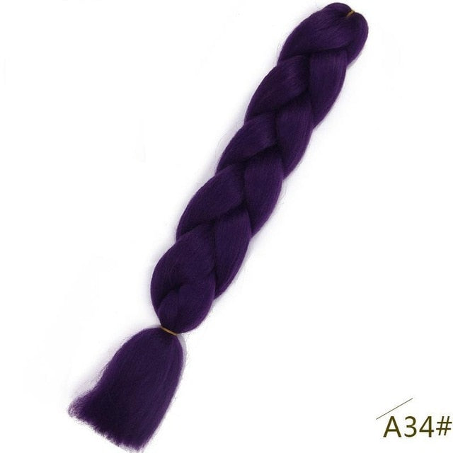 Spring sunshine 24inch Jumbo Braids Long Strands Ombre Crochet Braid Synthetic Braiding Hair Extensions