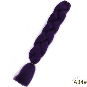 Spring sunshine 24inch Jumbo Braids Long Strands Ombre Crochet Braid Synthetic Braiding Hair Extensions