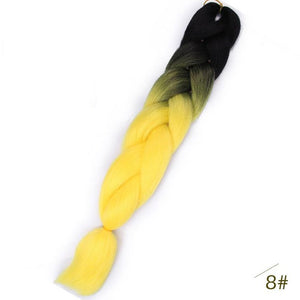 Spring sunshine 24inch Jumbo Braids Long Strands Ombre Crochet Braid Synthetic Braiding Hair Extensions
