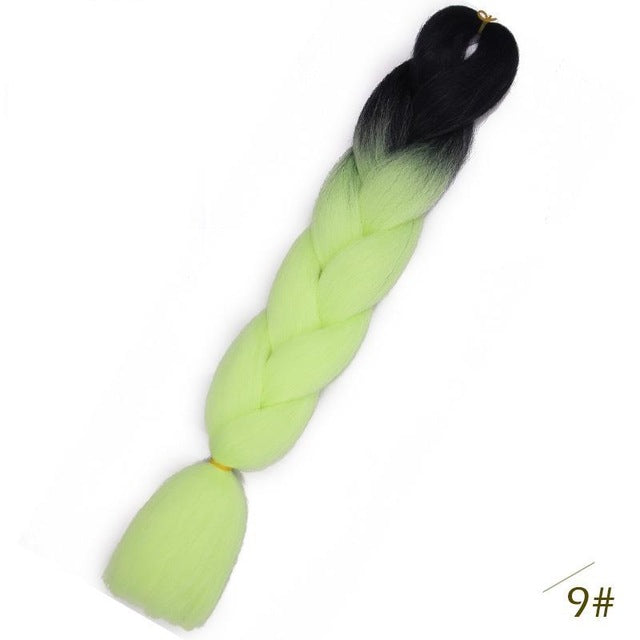 Spring sunshine 24inch Jumbo Braids Long Strands Ombre Crochet Braid Synthetic Braiding Hair Extensions