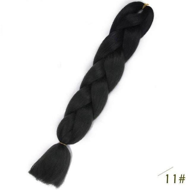 Spring sunshine 24inch Jumbo Braids Long Strands Ombre Crochet Braid Synthetic Braiding Hair Extensions