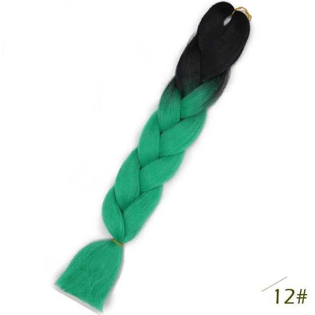 Spring sunshine 24inch Jumbo Braids Long Strands Ombre Crochet Braid Synthetic Braiding Hair Extensions