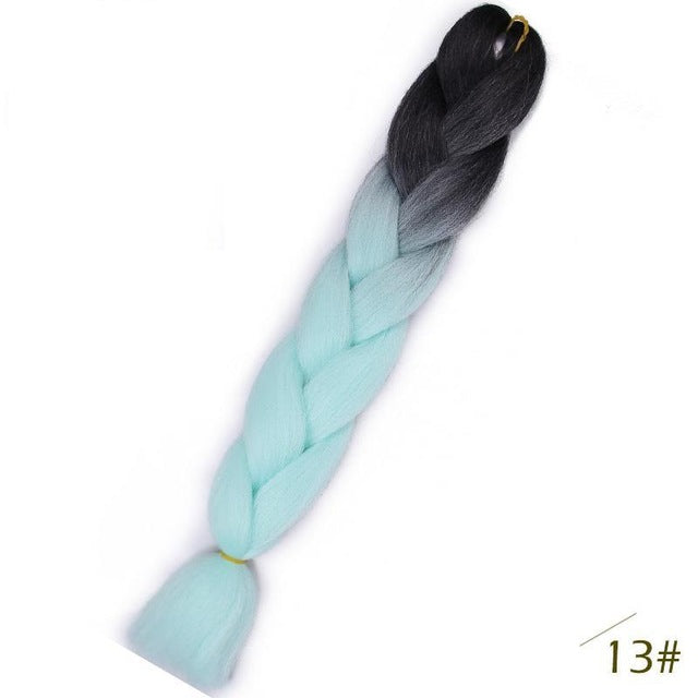 Spring sunshine 24inch Jumbo Braids Long Strands Ombre Crochet Braid Synthetic Braiding Hair Extensions