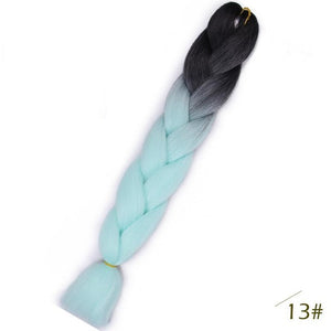 Spring sunshine 24inch Jumbo Braids Long Strands Ombre Crochet Braid Synthetic Braiding Hair Extensions