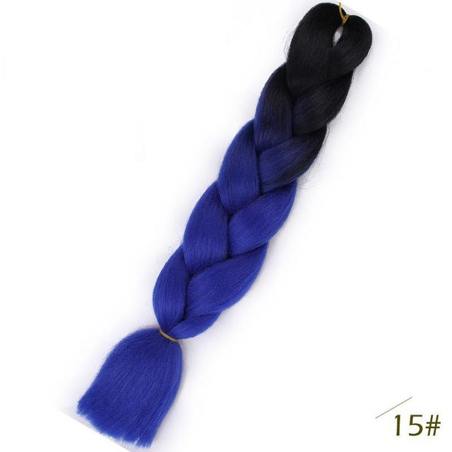 Spring sunshine 24inch Jumbo Braids Long Strands Ombre Crochet Braid Synthetic Braiding Hair Extensions