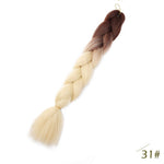 Load image into Gallery viewer, Spring sunshine 24inch Jumbo Braids Long Strands Ombre Crochet Braid Synthetic Braiding Hair Extensions
